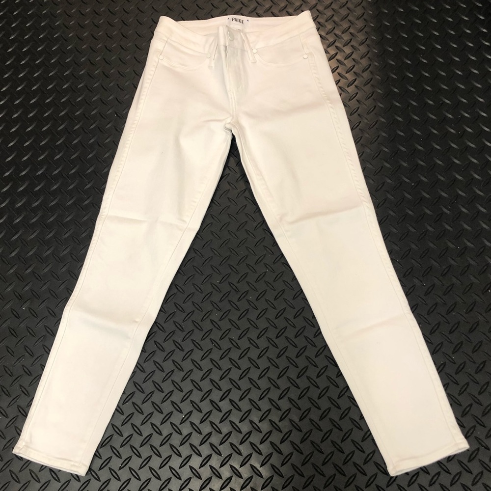 Paige Verdugo Crop White Jeans Size 26